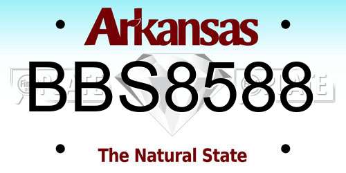 BBS8588 Arkansas License Plate