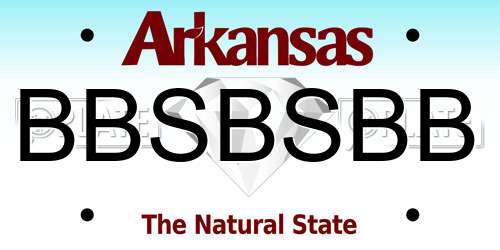 BBSBSBB Arkansas License Plate