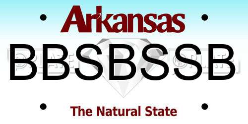 BBSBSSB Arkansas License Plate