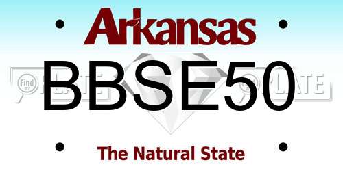 BBSE50 Arkansas License Plate