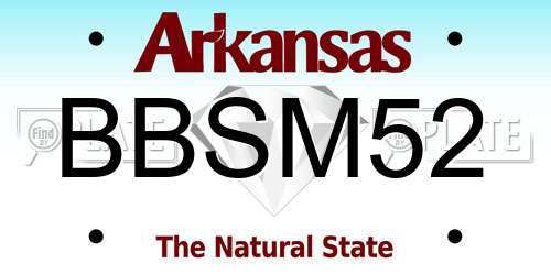 BBSM52 Arkansas License Plate