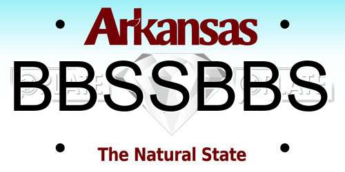 BBSSBBS Arkansas License Plate