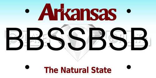 BBSSBSB Arkansas License Plate