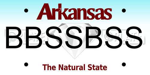 BBSSBSS Arkansas License Plate