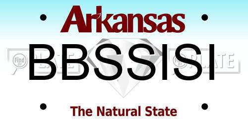 BBSSISI Arkansas License Plate