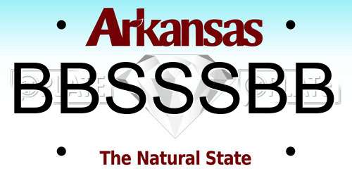 BBSSSBB Arkansas License Plate