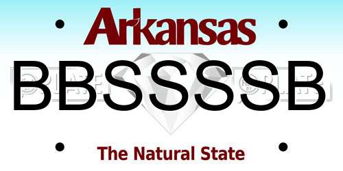 BBSSSSB Arkansas License Plate