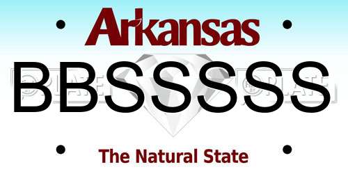 BBSSSSS Arkansas License Plate