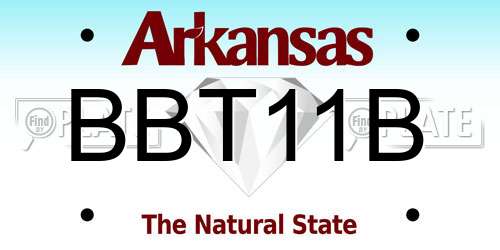 BBT11B Arkansas License Plate