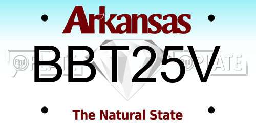 BBT25V Arkansas License Plate
