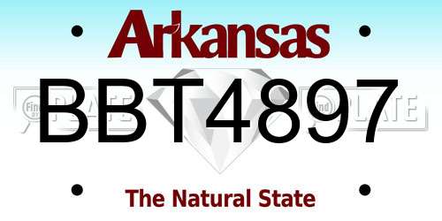 BBT4897 Arkansas License Plate