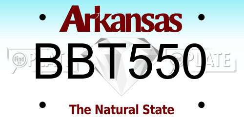 BBT550 Arkansas License Plate