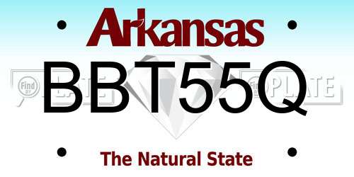 BBT55Q Arkansas License Plate