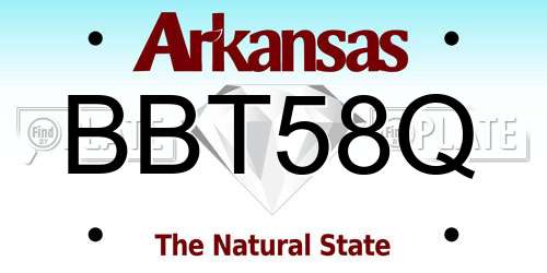 BBT58Q Arkansas License Plate