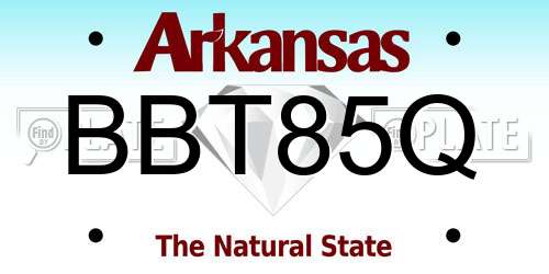 BBT85Q Arkansas License Plate