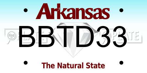 BBTD33 Arkansas License Plate