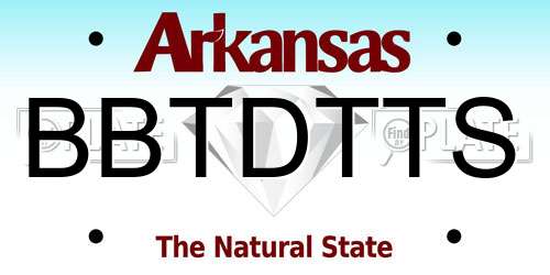 BBTDTTS Arkansas License Plate