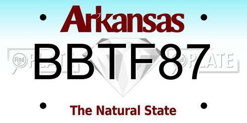 BBTF87 Arkansas License Plate