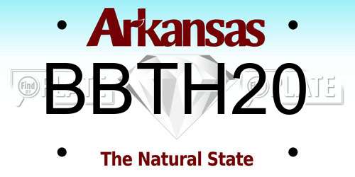BBTH20 Arkansas License Plate