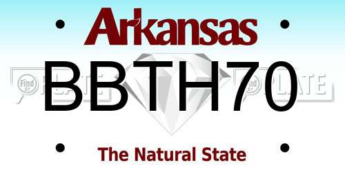BBTH70 Arkansas License Plate