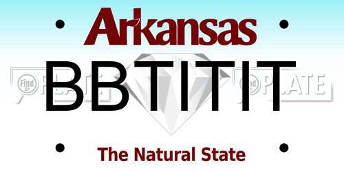BBTITIT Arkansas License Plate