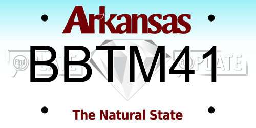 BBTM41 Arkansas License Plate