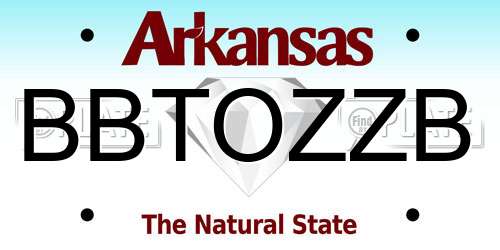 BBTOZZB Arkansas License Plate