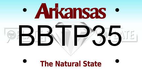 BBTP35 Arkansas License Plate