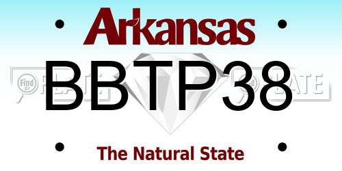BBTP38 Arkansas License Plate