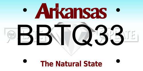 BBTQ33 Arkansas License Plate