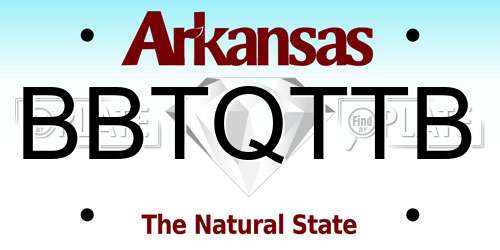 BBTQTTB Arkansas License Plate