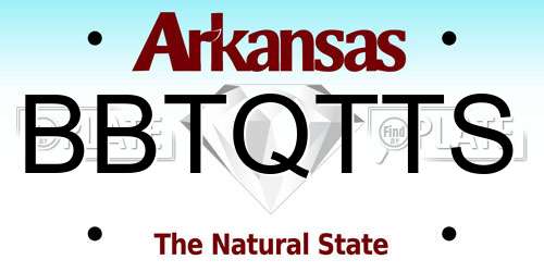 BBTQTTS Arkansas License Plate