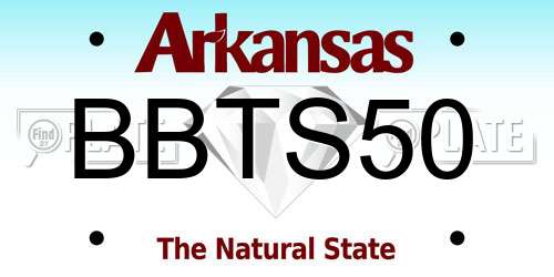BBTS50 Arkansas License Plate
