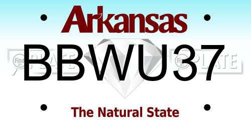 BBWU37 Arkansas License Plate