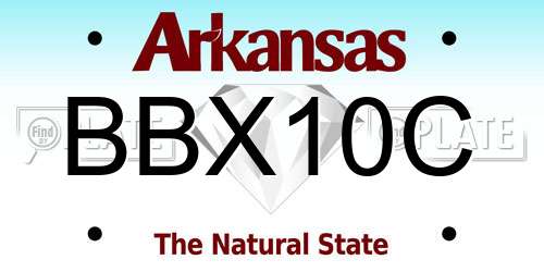 BBX10C Arkansas License Plate
