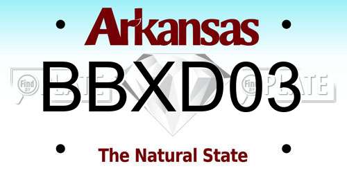 BBXD03 Arkansas License Plate