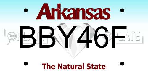 BBY46F Arkansas License Plate