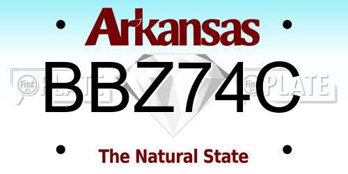 BBZ74C Arkansas License Plate