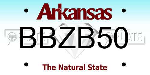 BBZB50 Arkansas License Plate