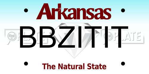 BBZITIT Arkansas License Plate
