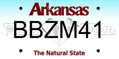 BBZM41 Arkansas License Plate
