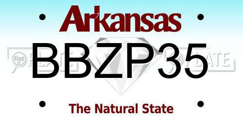 BBZP35 Arkansas License Plate