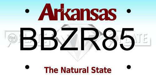 BBZR85 Arkansas License Plate