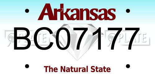 BC07177 Arkansas License Plate