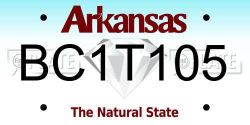 BC1T105 Arkansas License Plate