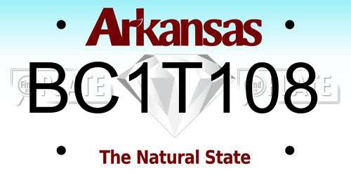 BC1T108 Arkansas License Plate