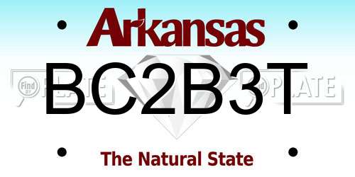 BC2B3T Arkansas License Plate