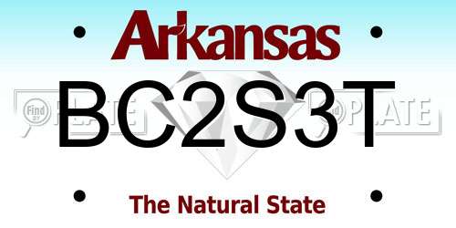 BC2S3T Arkansas License Plate