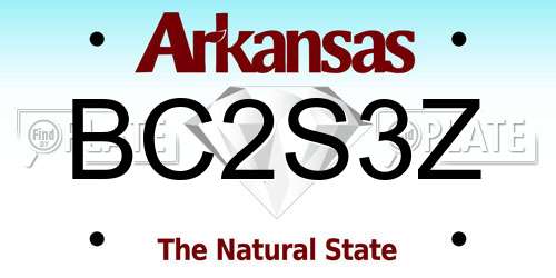 BC2S3Z Arkansas License Plate
