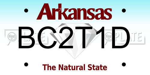 BC2T1D Arkansas License Plate